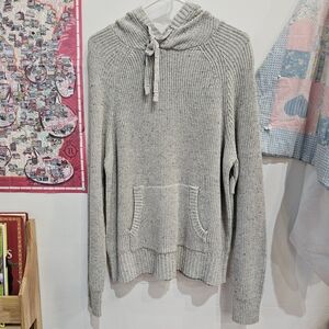 American Eagle Outfitters Light Gray Cowl Neck Sweater